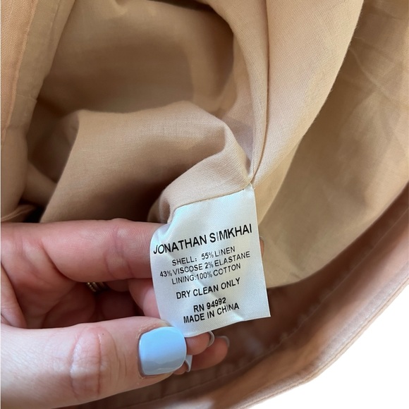 Jonathan Simkhai Pink Linen Pants - Picture 4 of 5